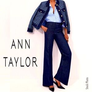 NWOT Ann Taylor The Trouser High-Rise Dark Wash Dress Jeans (10P)